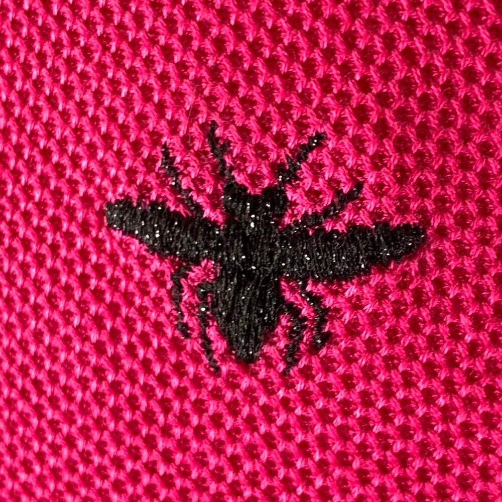 DIOR Size S Pink Black Pique Cap Sleeves Polo - Picture 5 of 6